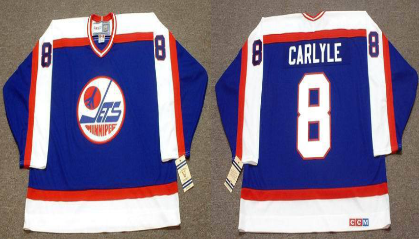 2019 Men Winnipeg Jets 8 Carlyle blue style 2 CCM NHL jersey